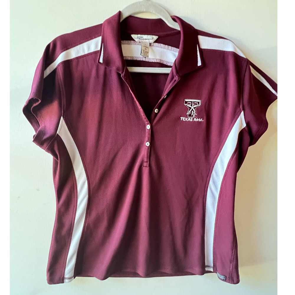 Texas A&M Moisture Management Women's Collar shirt size XL